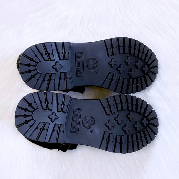 Timberland Women’s Authentics Teddy Fleece Waterproof Fold Down Black Boots - Picture 9 of 9